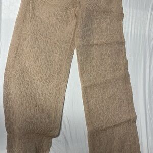 Zara Textured Beige Pants